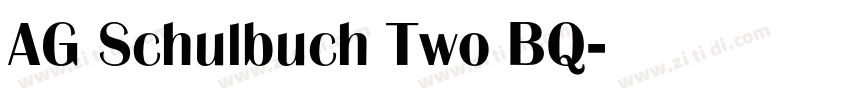 AG Schulbuch Two BQ字体转换